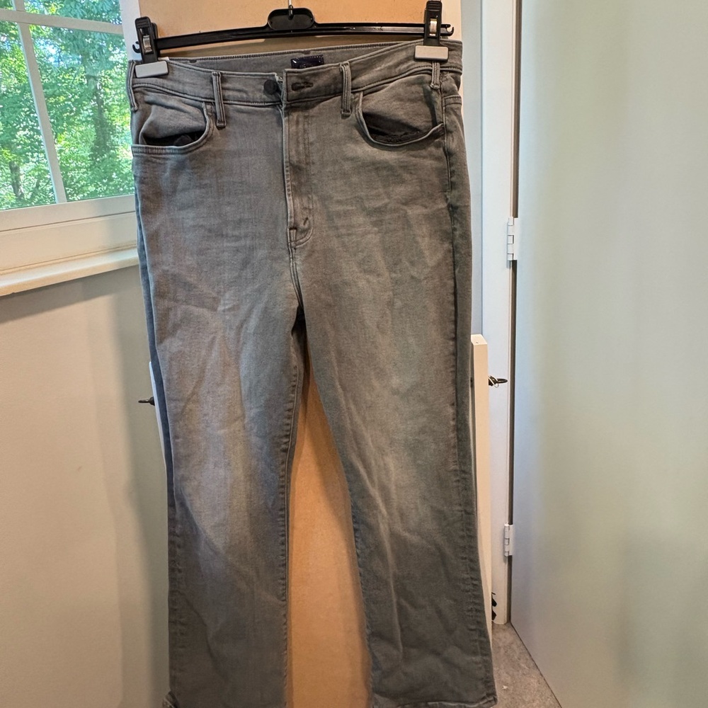 MOTHER Gray Straight Leg Jeans Size 33